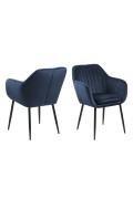 Krzesło Emilia Velvet deep blue/black - ACTONA